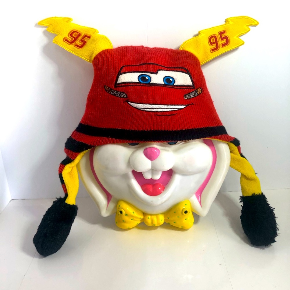 Flipeez-Lightning Mcqueen 95 Beenie. Youth Size.  Red/Blk/Yellow